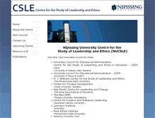 Tablet Screenshot of csle.nipissingu.ca