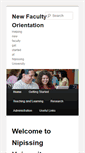 Mobile Screenshot of newfaculty.nipissingu.ca
