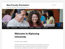 Tablet Screenshot of newfaculty.nipissingu.ca