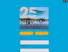Tablet Screenshot of learn.nipissingu.ca